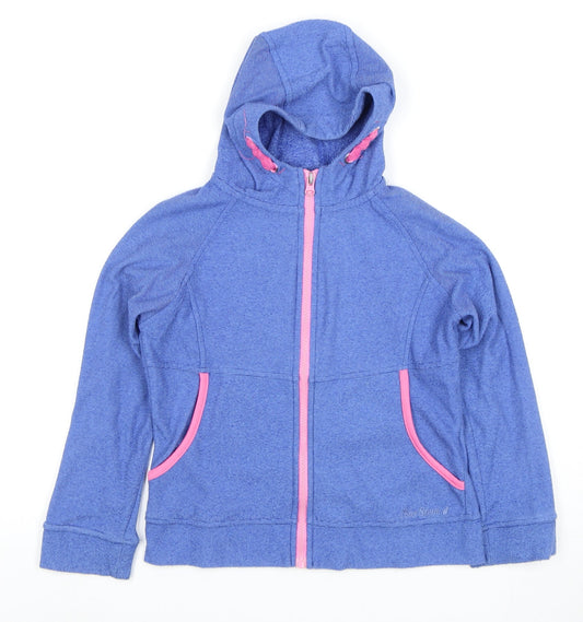 Peter Storm Girls Blue Hooded Jacket, 7-8 Years, Casual Style