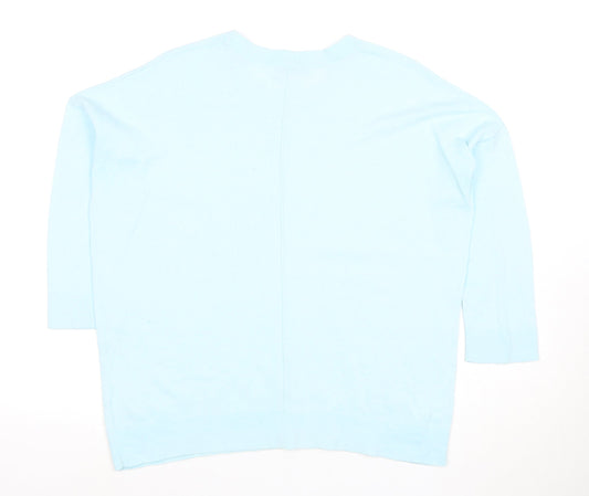 Hobbs Women's Blue Knit Jersey Top S