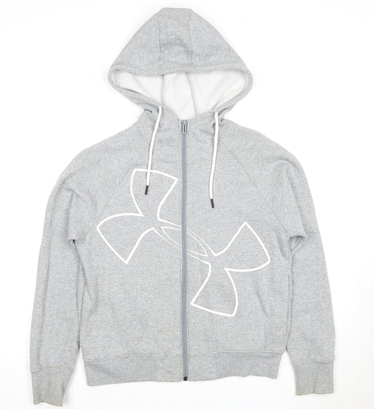 Under Armour Grey Full Zip Hoodie S Unisex Adults