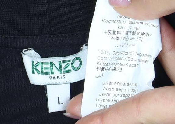 Kenzo Men's Black L Graphic Art T-Shirt