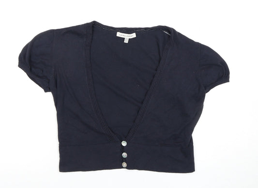 Womens UK Size 12 Laura Ashley Black 100% Cotton Blouse
