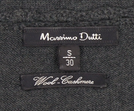 Massimo Dutti Women's Grey Knit Dress Size S