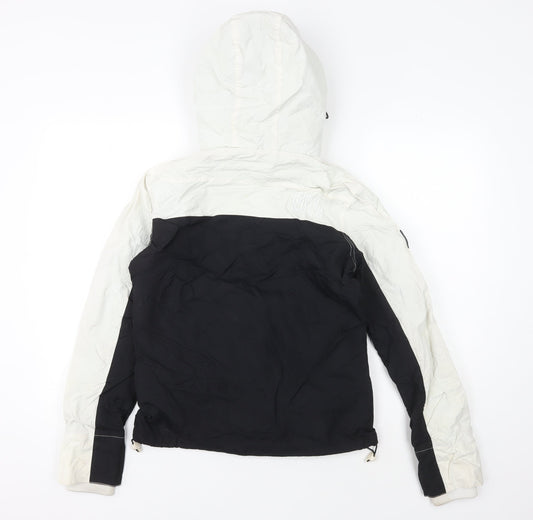 Superdry Women's Black White Windbreaker Jacket Size S