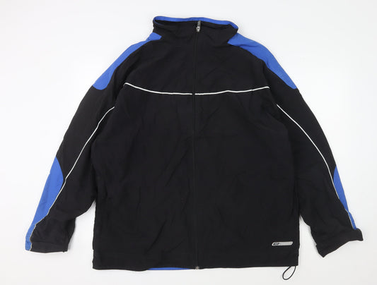 Reebok Men's XL Black Blue Full Zip Hoodie