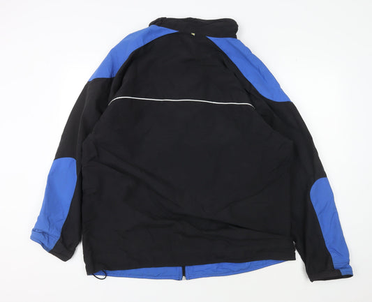 Reebok Men's XL Black Blue Full Zip Hoodie