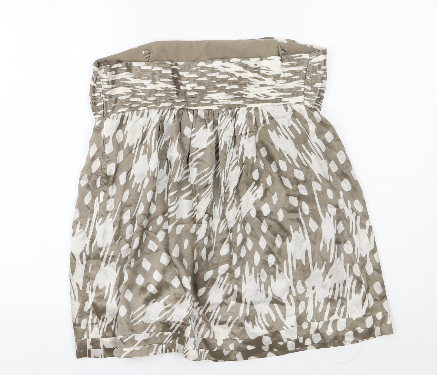 Ted Baker Women’s Brown Geometric Strapless Blouse Size 6