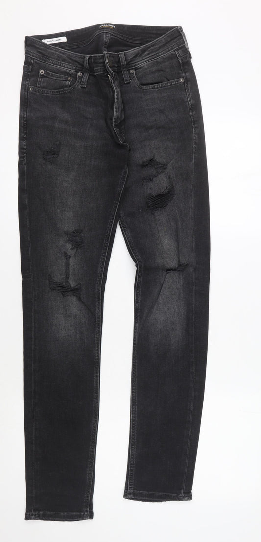 Jack & Jones Men’s Black Skinny Jeans Size 31