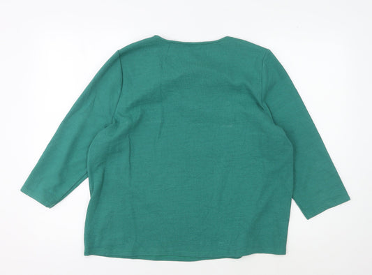 Eastex Women's Green Blouse Size 20 3/4 Sleeve