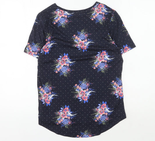 Womens UK Size 10 Laura Ashley Black Modal Blend T-Shirt