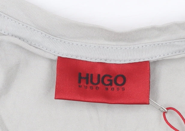 Hugo Boss Men's Grey Cotton T-Shirt - Size S, New