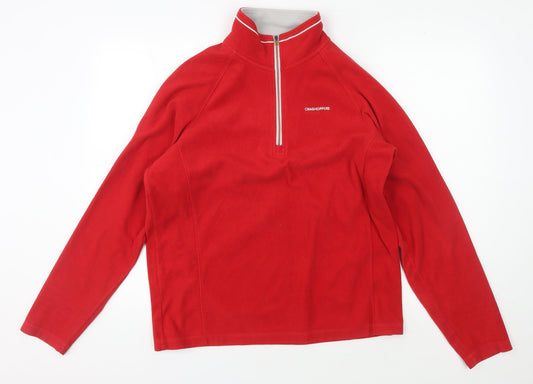 Craghoppers Men's Red 1/4 Zip Fleece Sweatshirt M