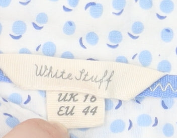 White Stuff Women's Multicoloured Polka Dot Shirt Dress Size 16