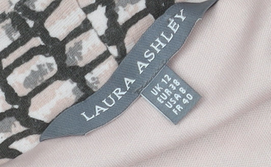 Laura Ashley Pink Geometric Sheath Dress, Size 12