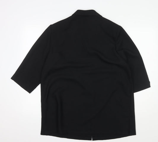 Eastex Women's Black Button-Up Shirt, Size 16