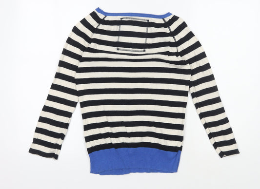 Superdry Women's Black Striped Pullover Jumper S
