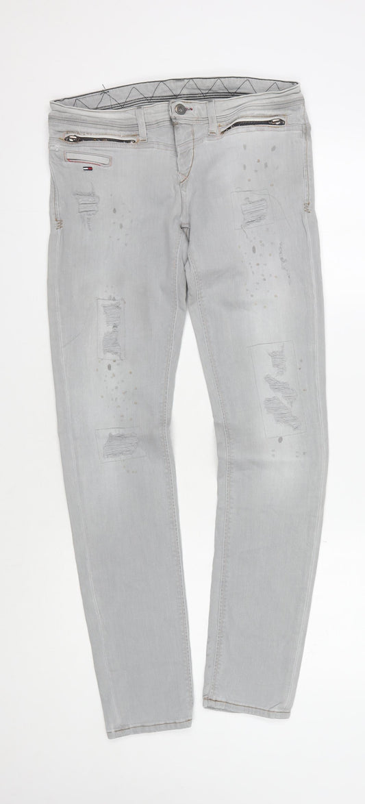 Tommy Hilfiger Women's Grey Slim Straight Jeans