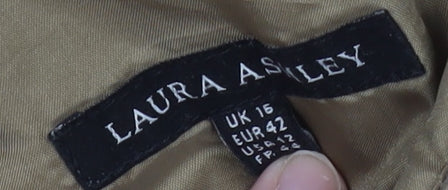 Laura Ashley Brown Sleeveless Scoop Neck Dress