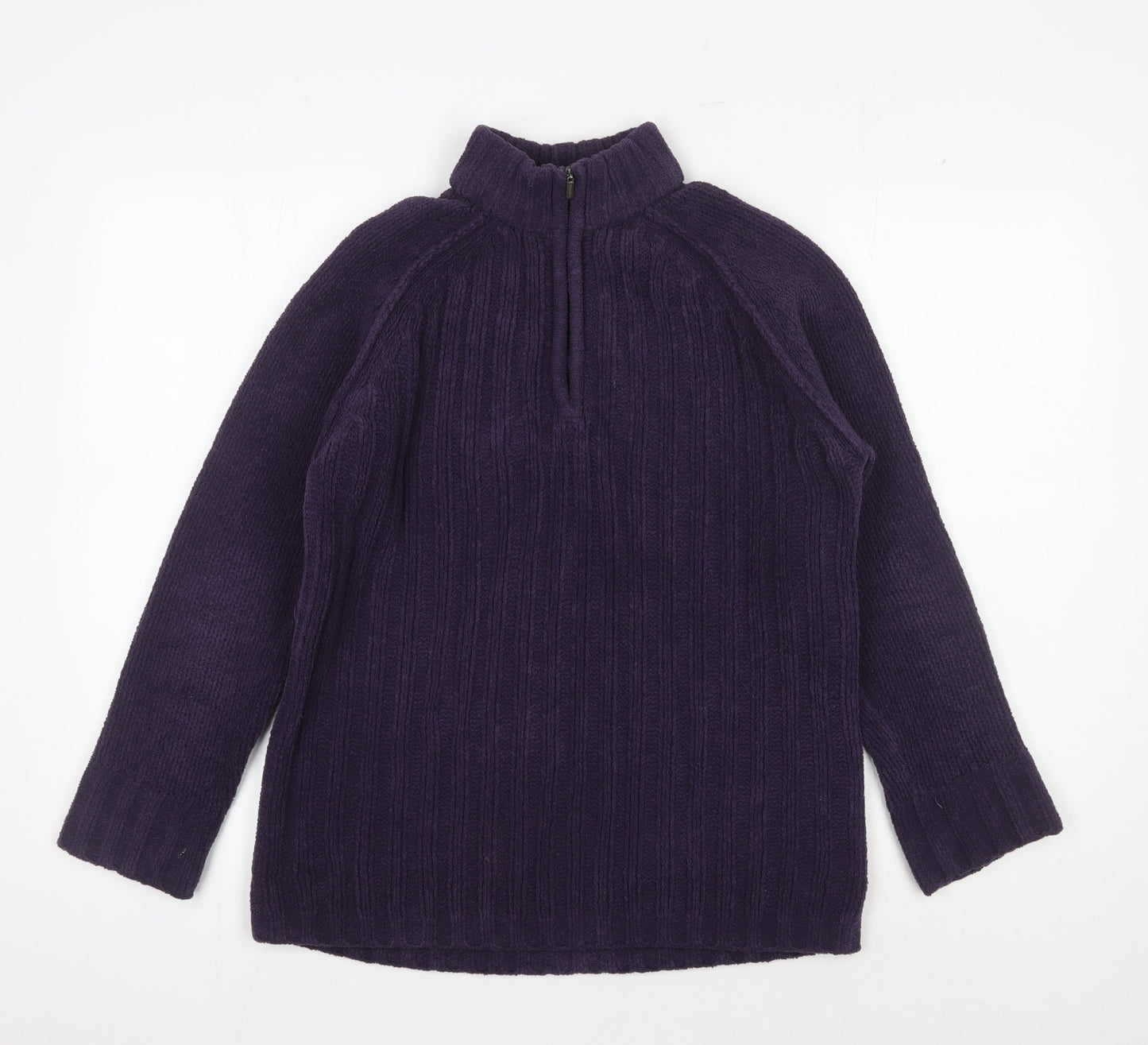 Peter Storm Women's Purple Full Zip Jumper Size 10