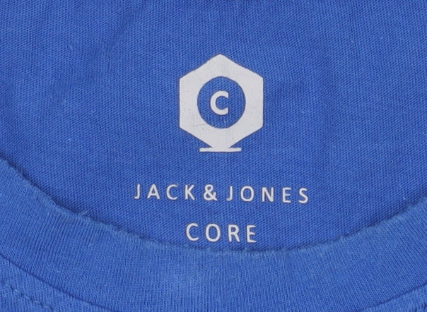 Mens UK Size XL JACK & JONES Blue Cotton T-Shirt