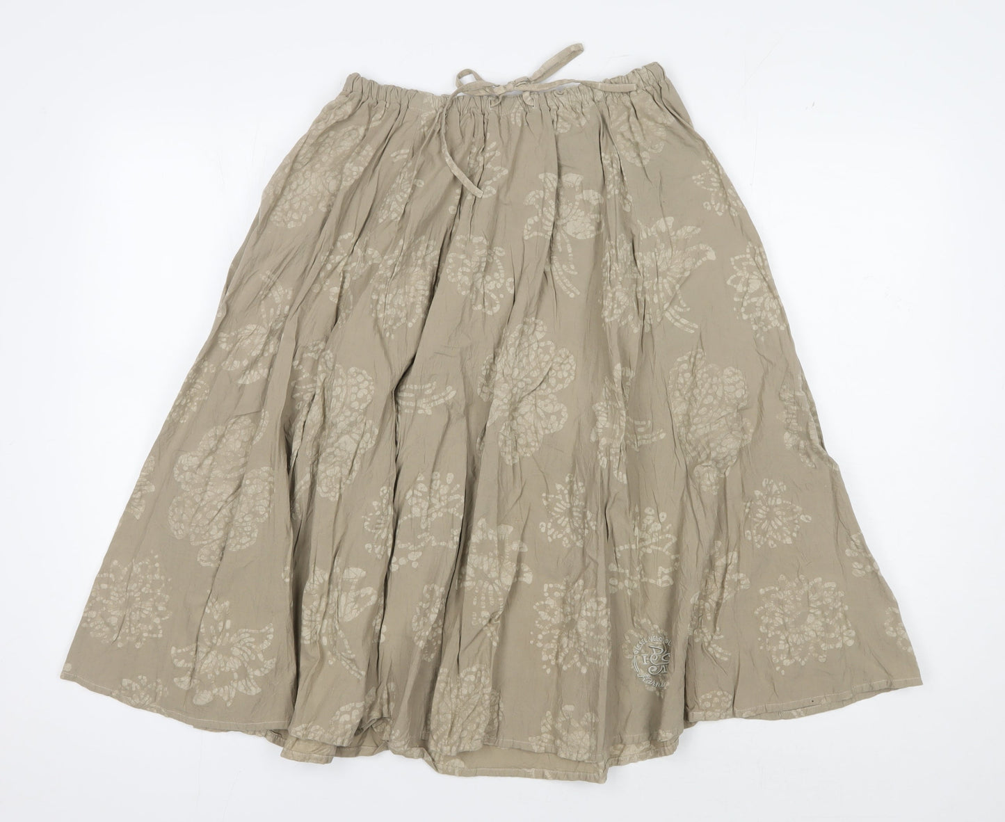 Diesel Women's Beige Floral Midi Flare Skirt Size 6