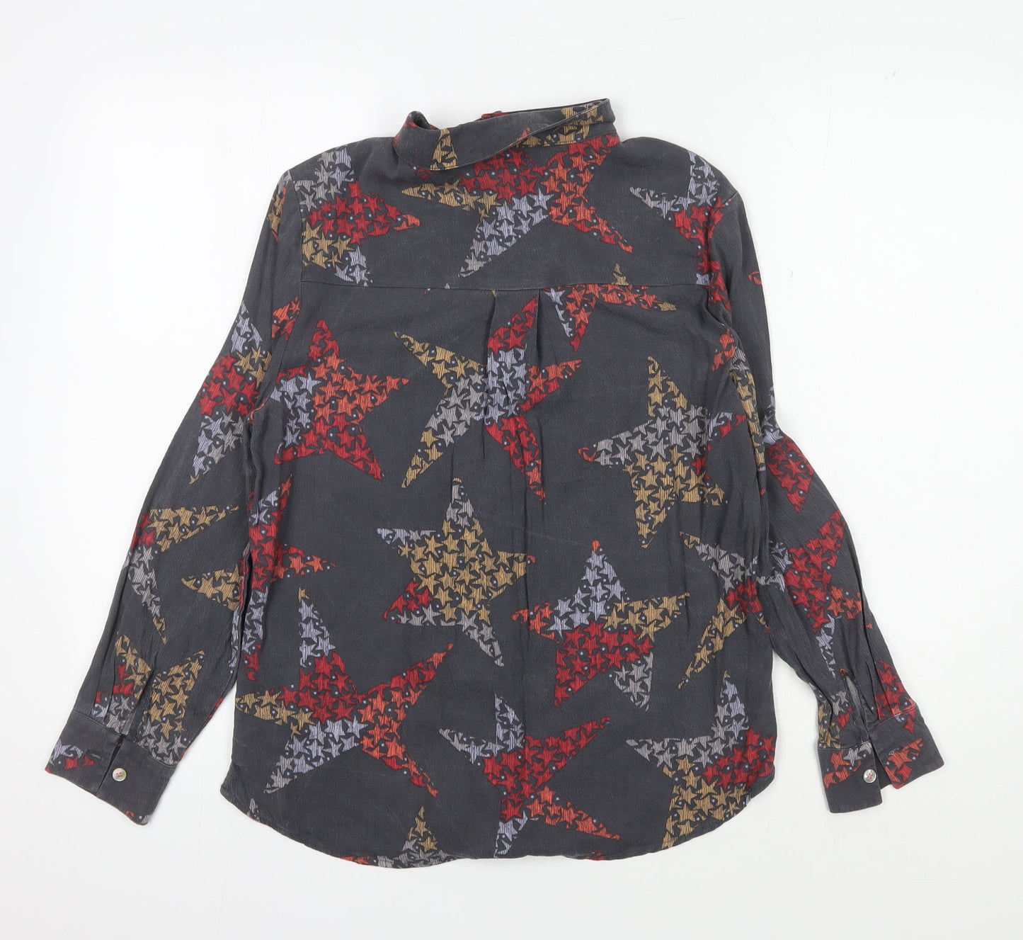 White Stuff Women's Multicoloured Star Button-Up Shirt, Size 12