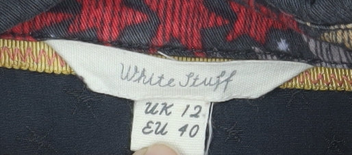 White Stuff Women's Multicoloured Star Button-Up Shirt, Size 12