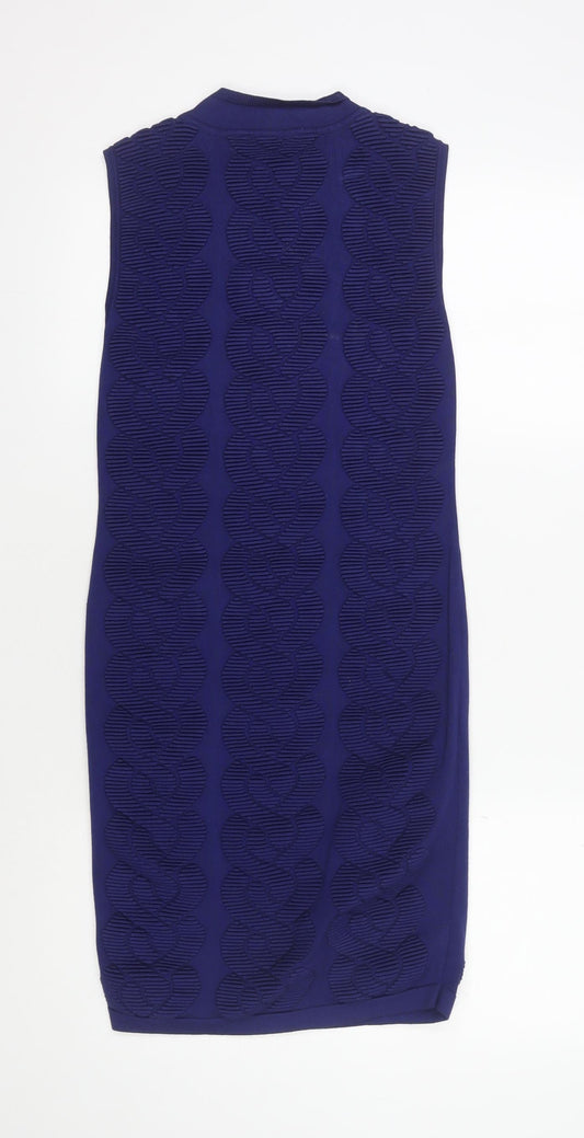 Karen Millen Women's Blue Bodycon Knee Length Dress