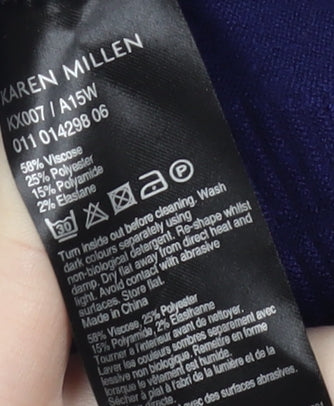 Karen Millen Women's Blue Bodycon Knee Length Dress