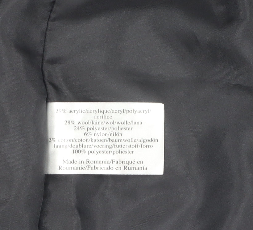 Laura Ashley Women's Black Tweed Pea Coat Size 16
