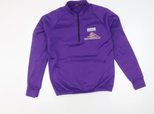 Karrimor Men's Purple 1/4 Zip Graphic Sweatshirt L