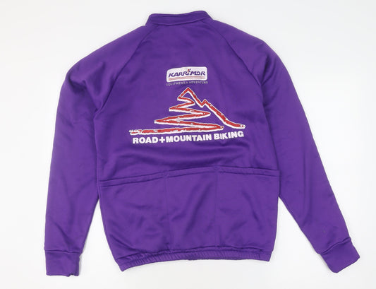 Karrimor Men's Purple 1/4 Zip Graphic Sweatshirt L
