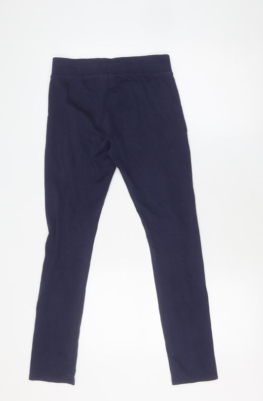 Faded Glory Women's Blue XL Jegging Trousers with Zip Accents