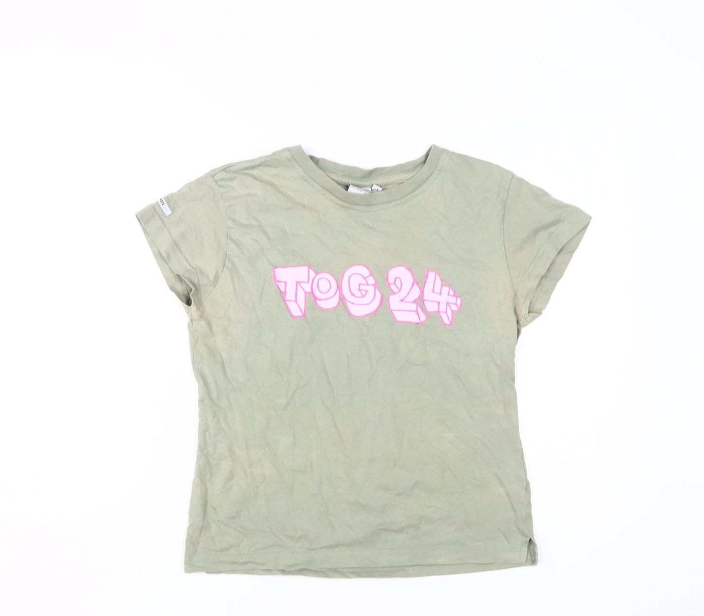 TOG 24 Women Green Crew Neck T-Shirt Size L - Casual Style