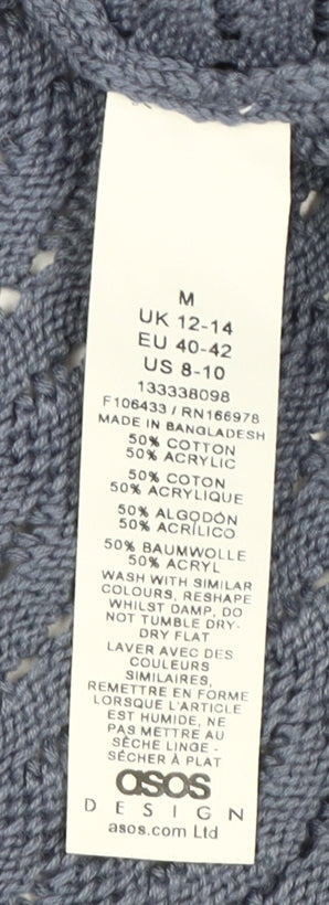 ASOS DESIGN Women's Blue Knit Vest Jumper, M