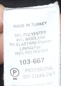 Next Women's Black Pencil Skirt Size 12 Zip Closure