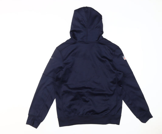 Nike Boys Blue Bears Pullover Hoodie, Size L, Sporty Design