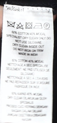 Brand and care label for French Connection Women's Black Beaded Dress, size 12