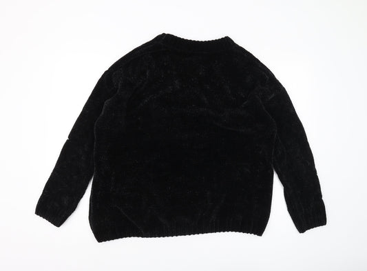 Tokyo Laundry Women's Black Pullover Jumper Crew Neck L