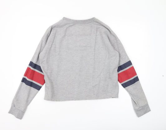 Superdry Women's Grey Logo Pullover Sweatshirt S