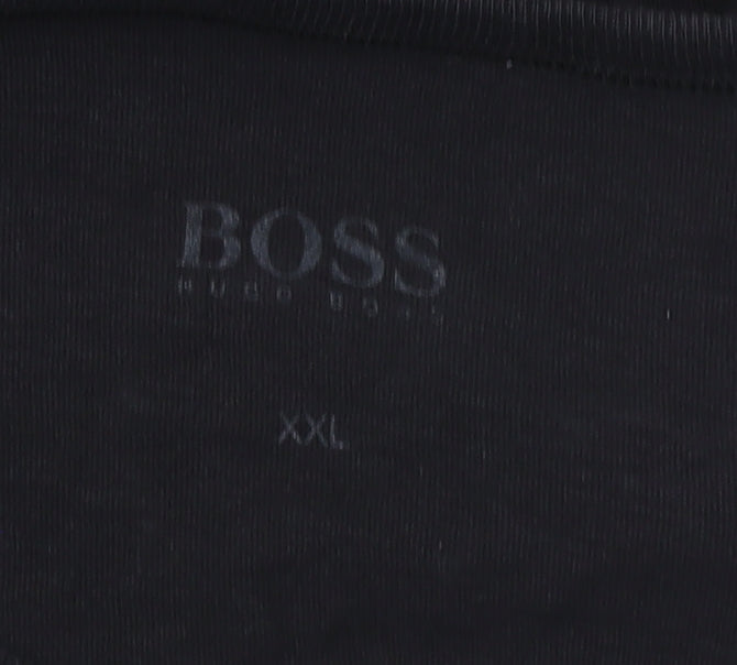 BOSS Men's Black Crew Neck T-Shirt 2XL Regular Fit