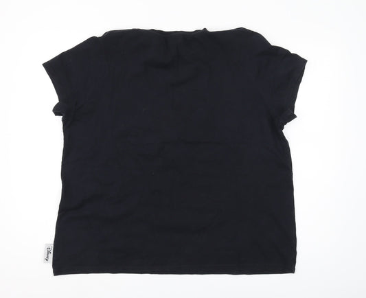 Disney at George Women’s Black Mickey Mouse T-Shirt, Size 22