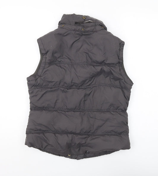Jack Wills Women's Grey Puffer Waistcoat Size 10