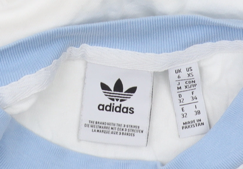 Adidas Women's Ringer T-Shirt, XS White Casual