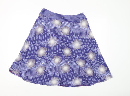 White Stuff Women's Blue A-Line Skirt Size 10