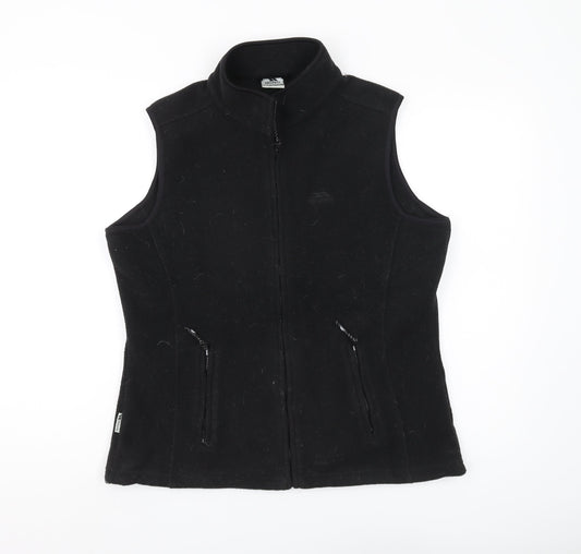 Trespass Men's Black Fleece Waistcoat, L, Full Zip Casual