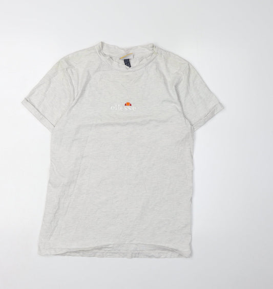 ellesse Women's White T-Shirt, Size 6, Crew Neck