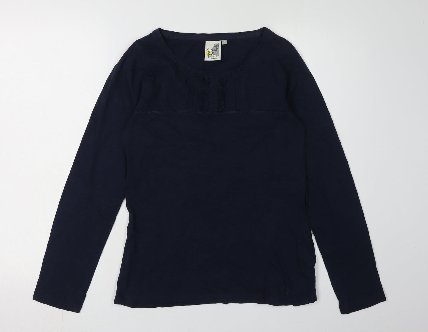 Weird Fish Women's Blue Long Sleeve T-Shirt, Size 8