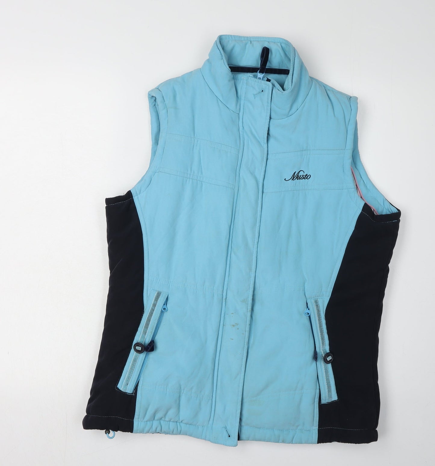 Musto Women's Blue Waistcoat Size 14 with Zipped Pockets