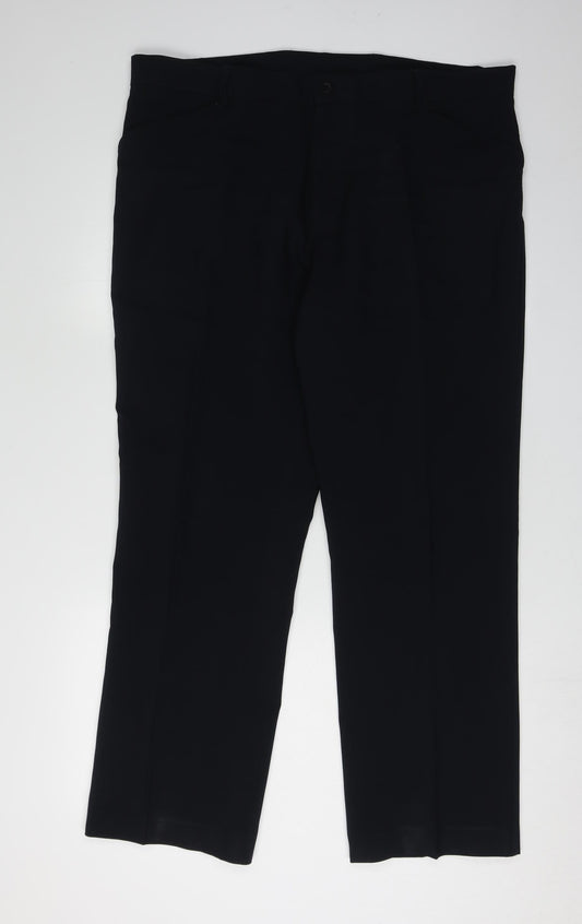 Farah Men's Black Dress Pants, Size 38 Straight Leg