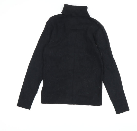 Calvin Klein Black Women's Roll Neck Pullover Jumper, Size S